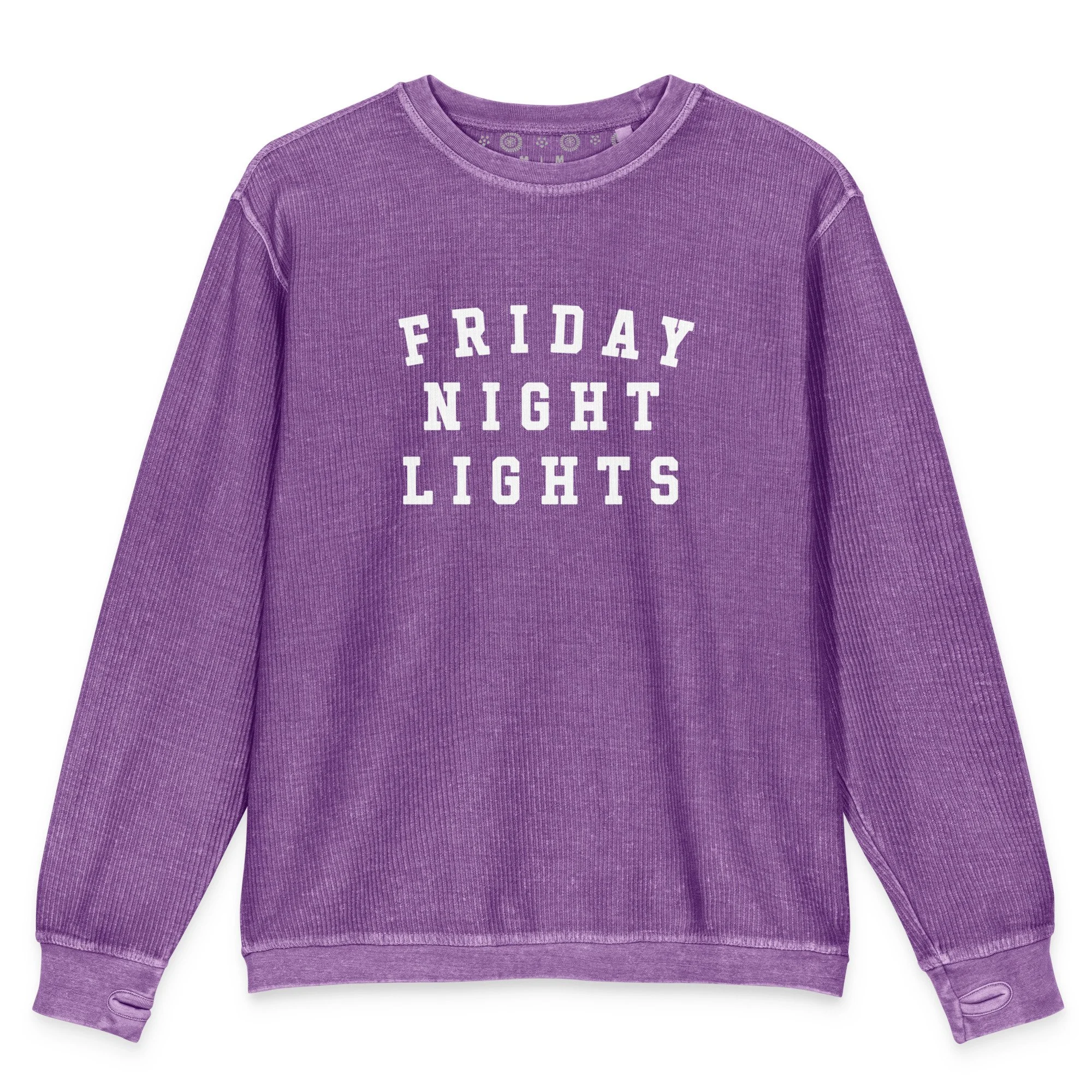 Friday Night Lights // Comfy Cord Sweatshirt