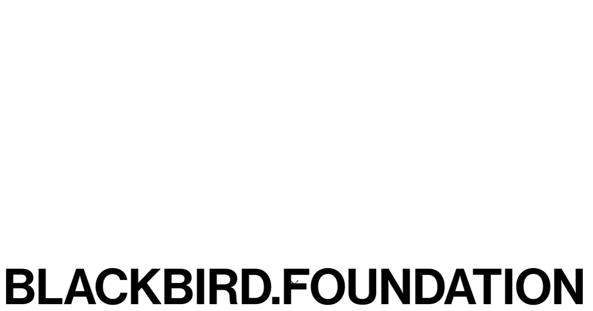 Black and white Black Foundation logo.