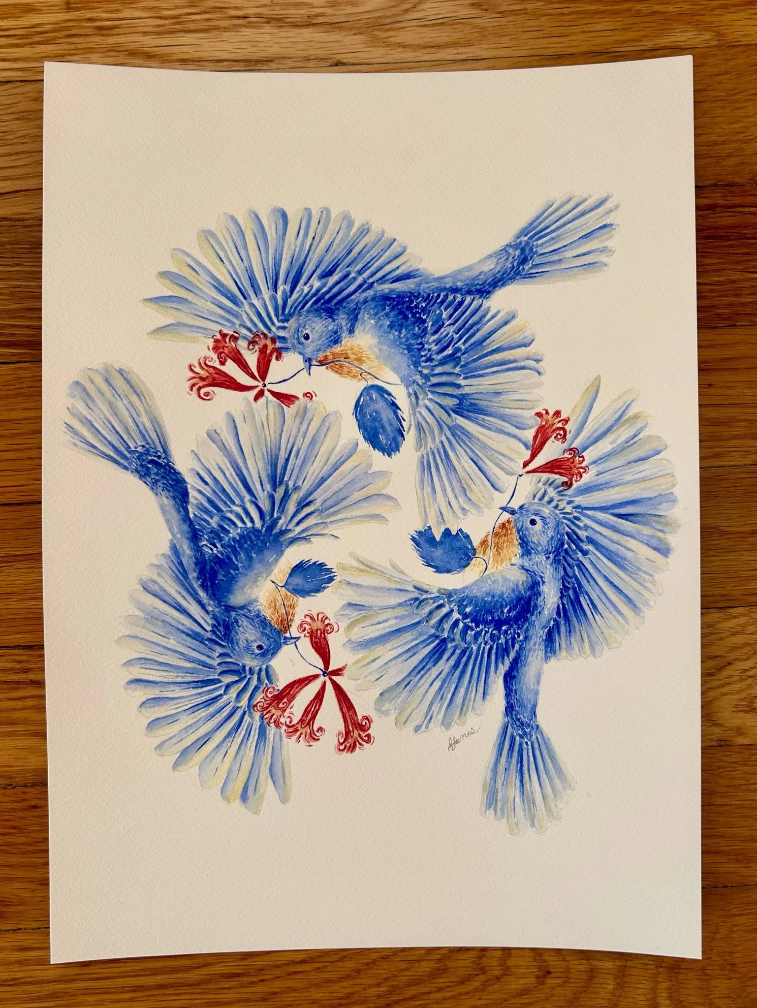 Blue Bird Pas de Trois
Watercolor
2025