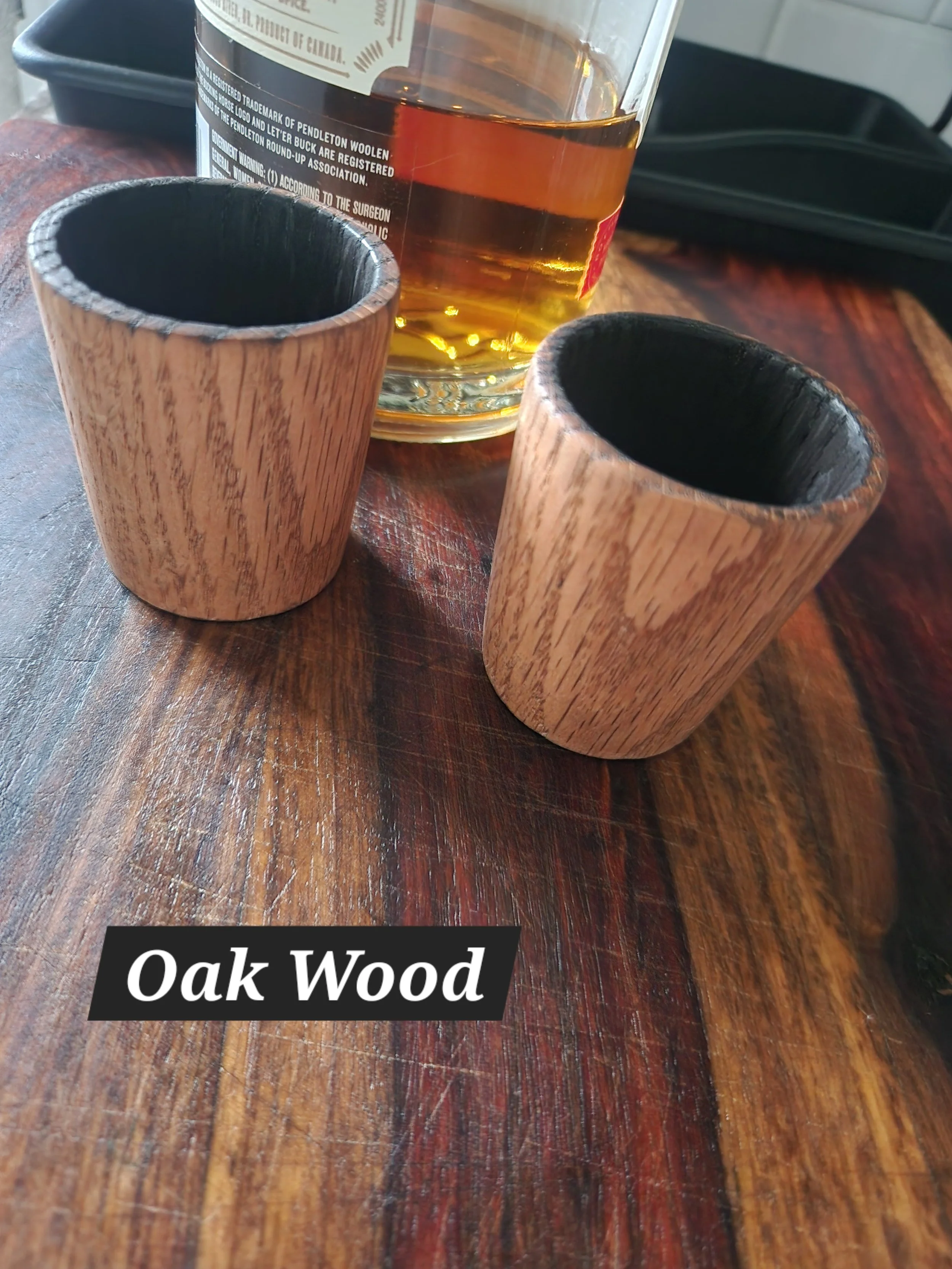 Charred Oak wood Shot Glass