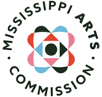 Mississippi Arts Commission logo with a colorful abstract design and the organization's name around it.