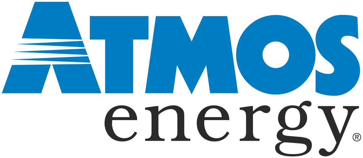 Logo of Atmos Energy with the company name in bold blue and black text.