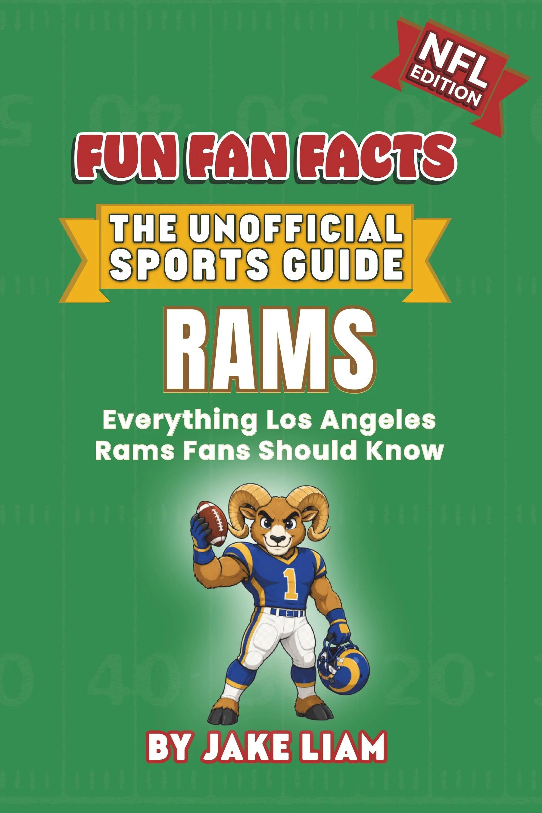 Los Angeles Rams kids football book with cartoon ram mascot cover