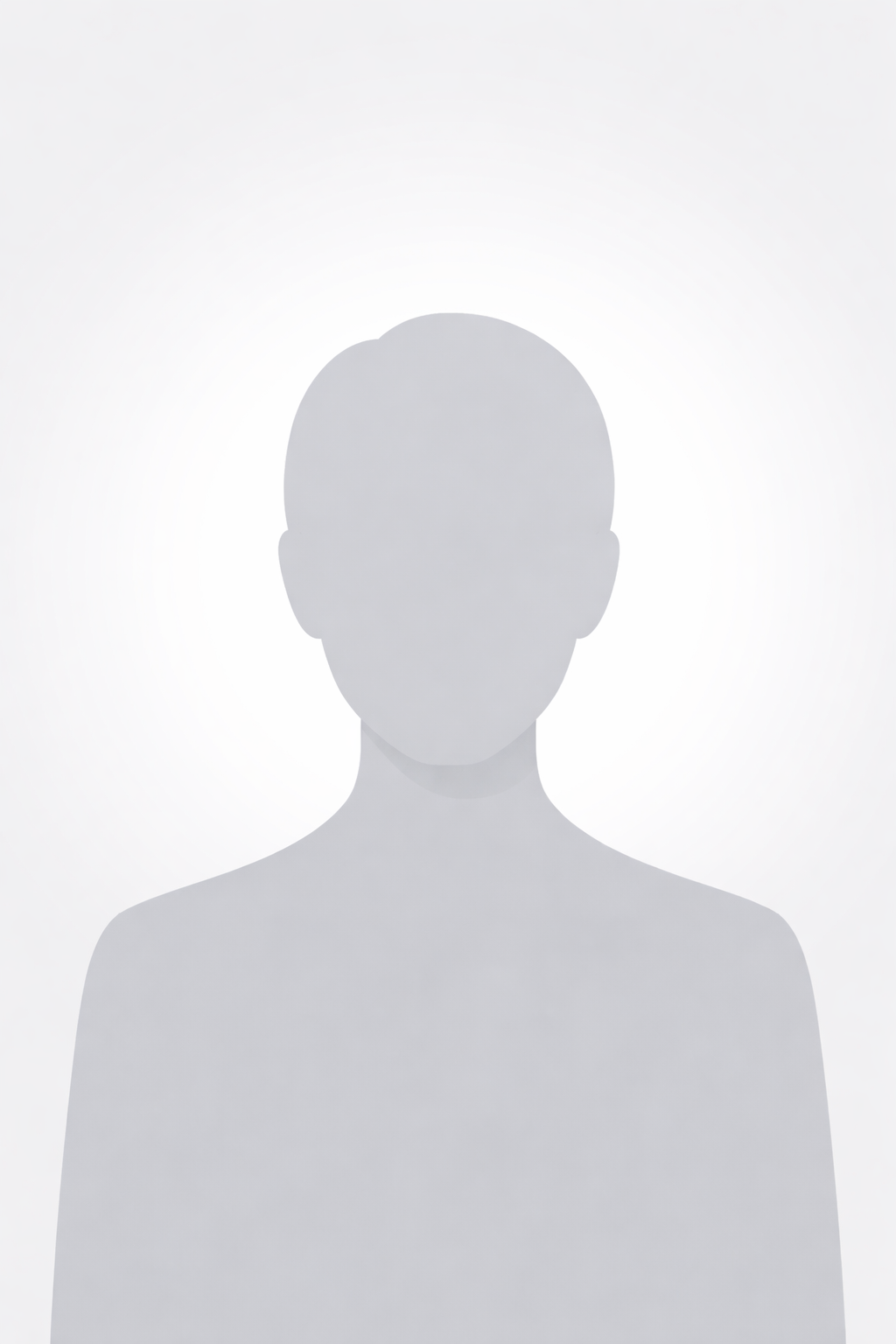 Silhouette of a person with no facial features against a light background.