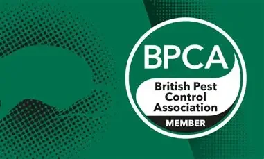 BPCA logo for the British Pest Control Association, with a green background and circular design.