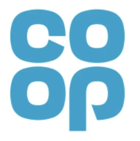 Coat of Arms logo with four blue shapes forming the word 'co-op' on a white background.