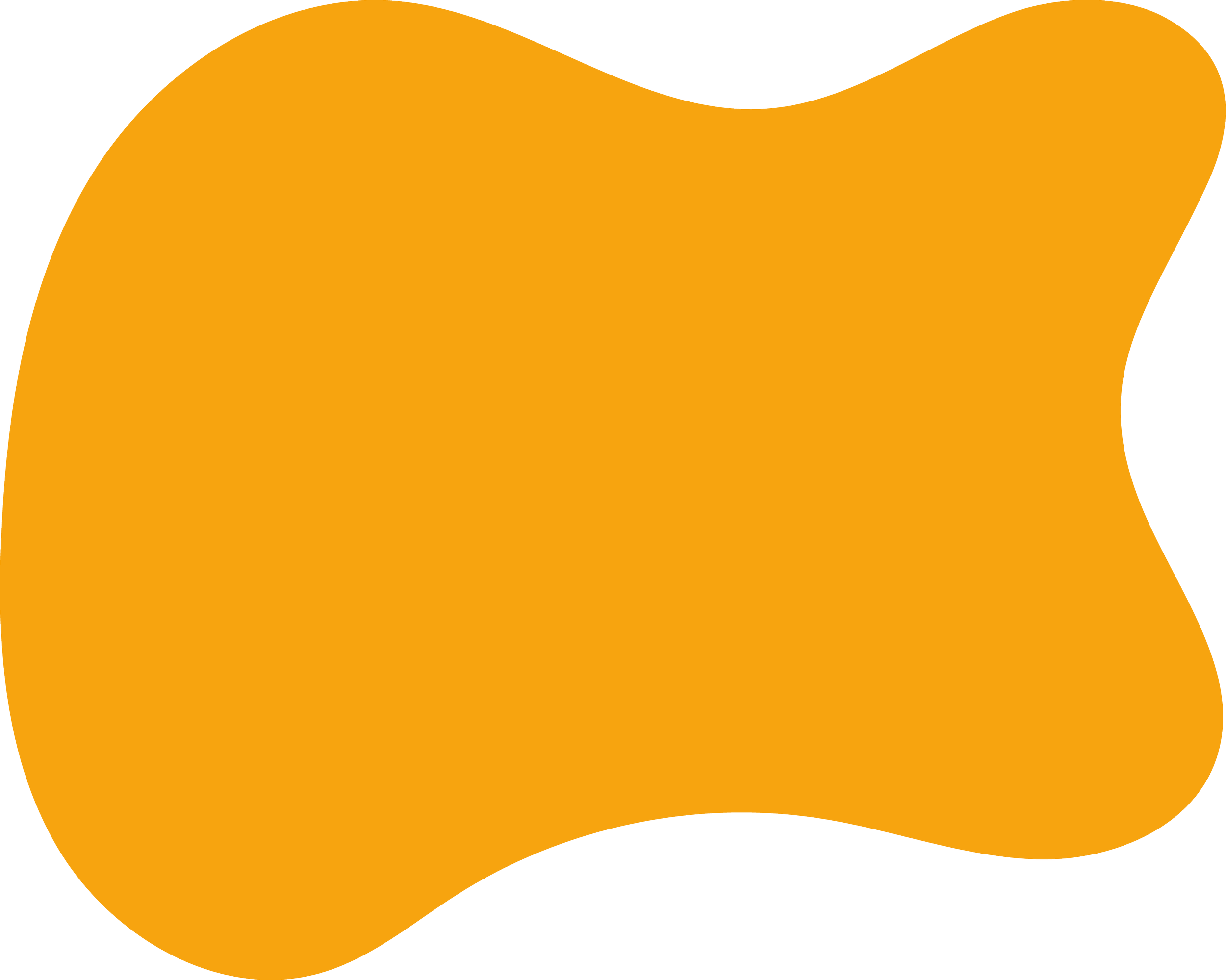 Orange abstract shape with smooth curves on a black background.