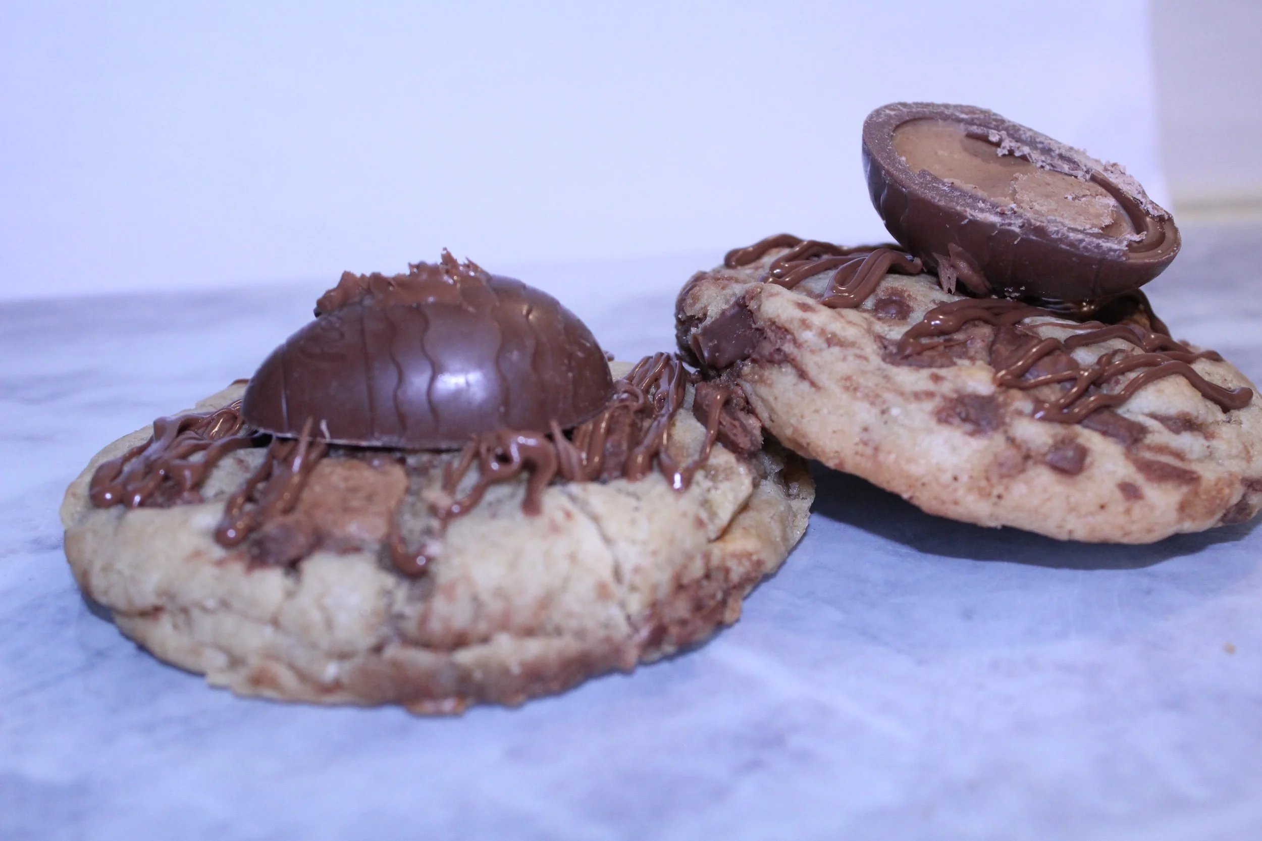 Peanut Butter Stuffed Cookies With Peanut Butter Eggs