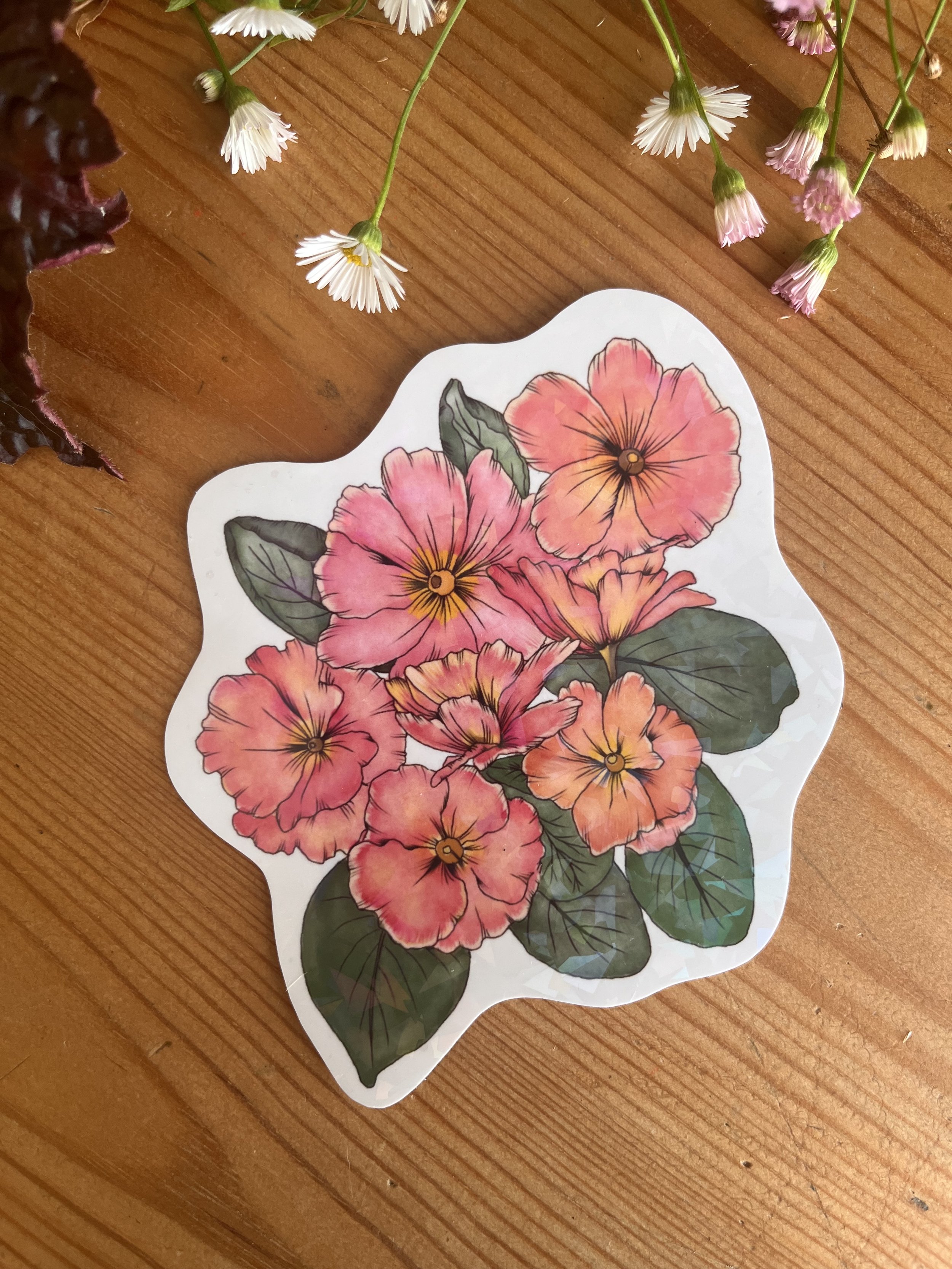 Primrose Holographic Vinyl Sticker