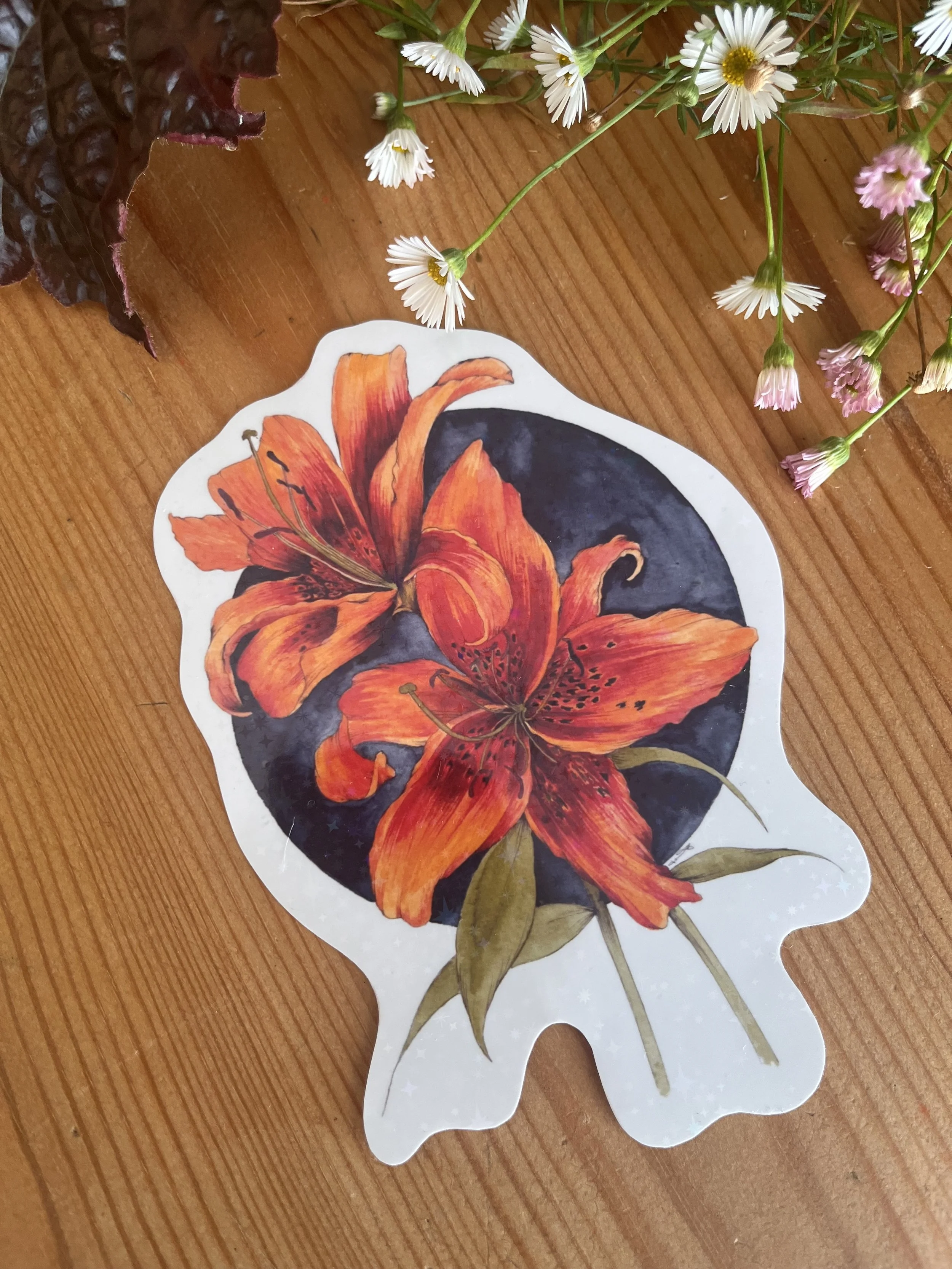 Holographic sticker - Stargazer lily