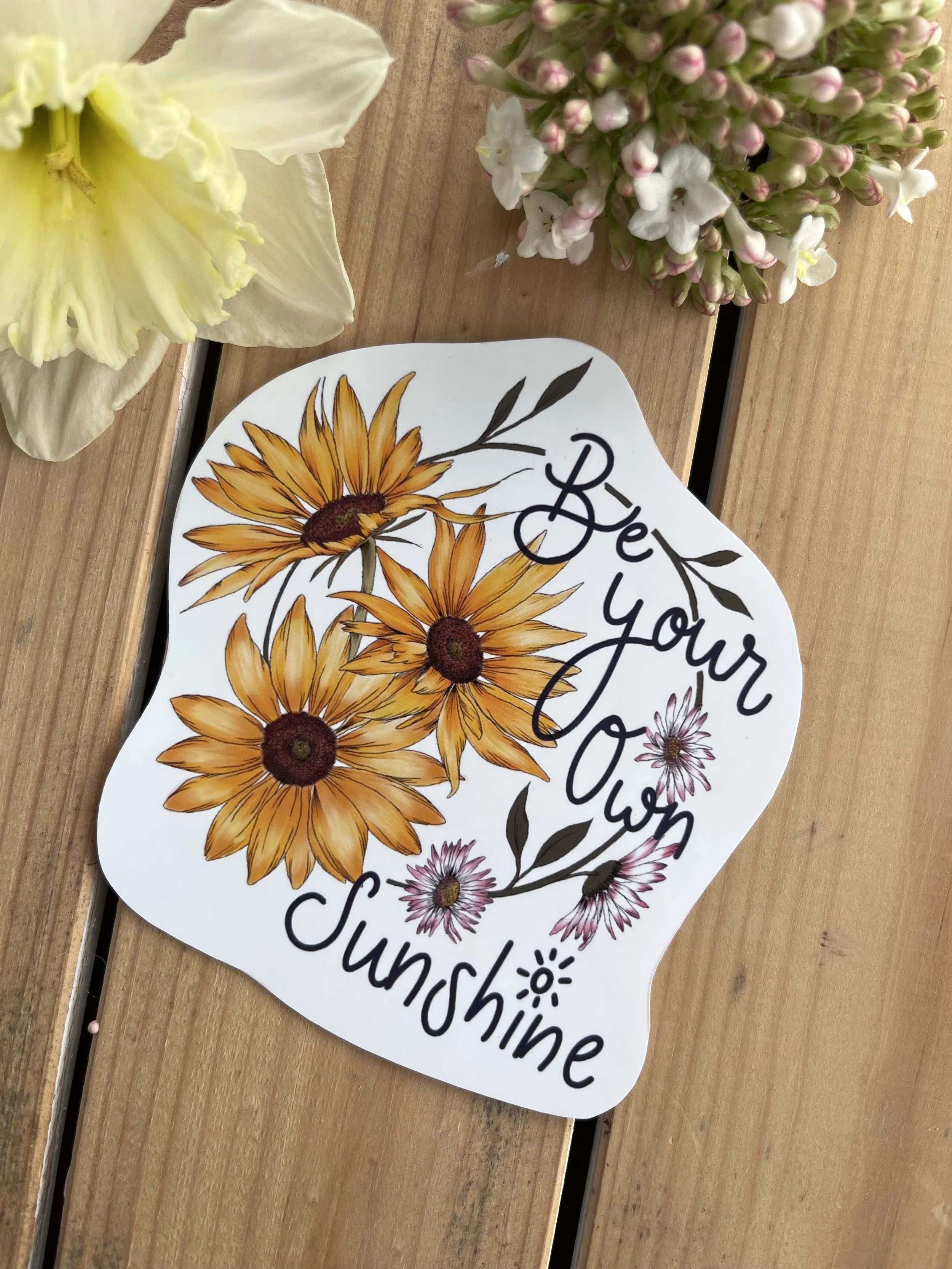 Sunflower vinyl sticker - Sunshine sticker
