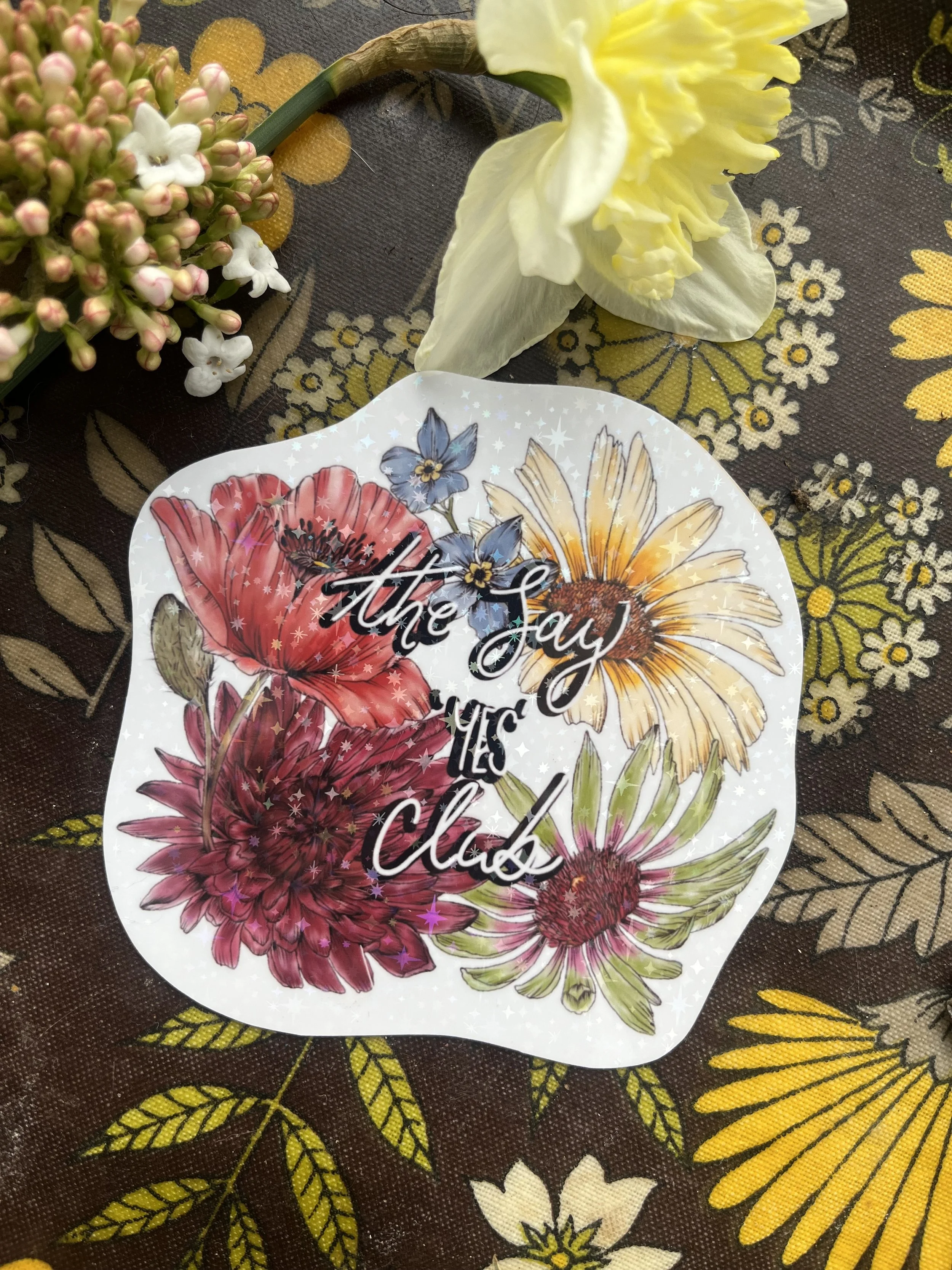 Holographic positivity sticker - Yes sticker