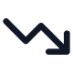 A downward trending line graph icon