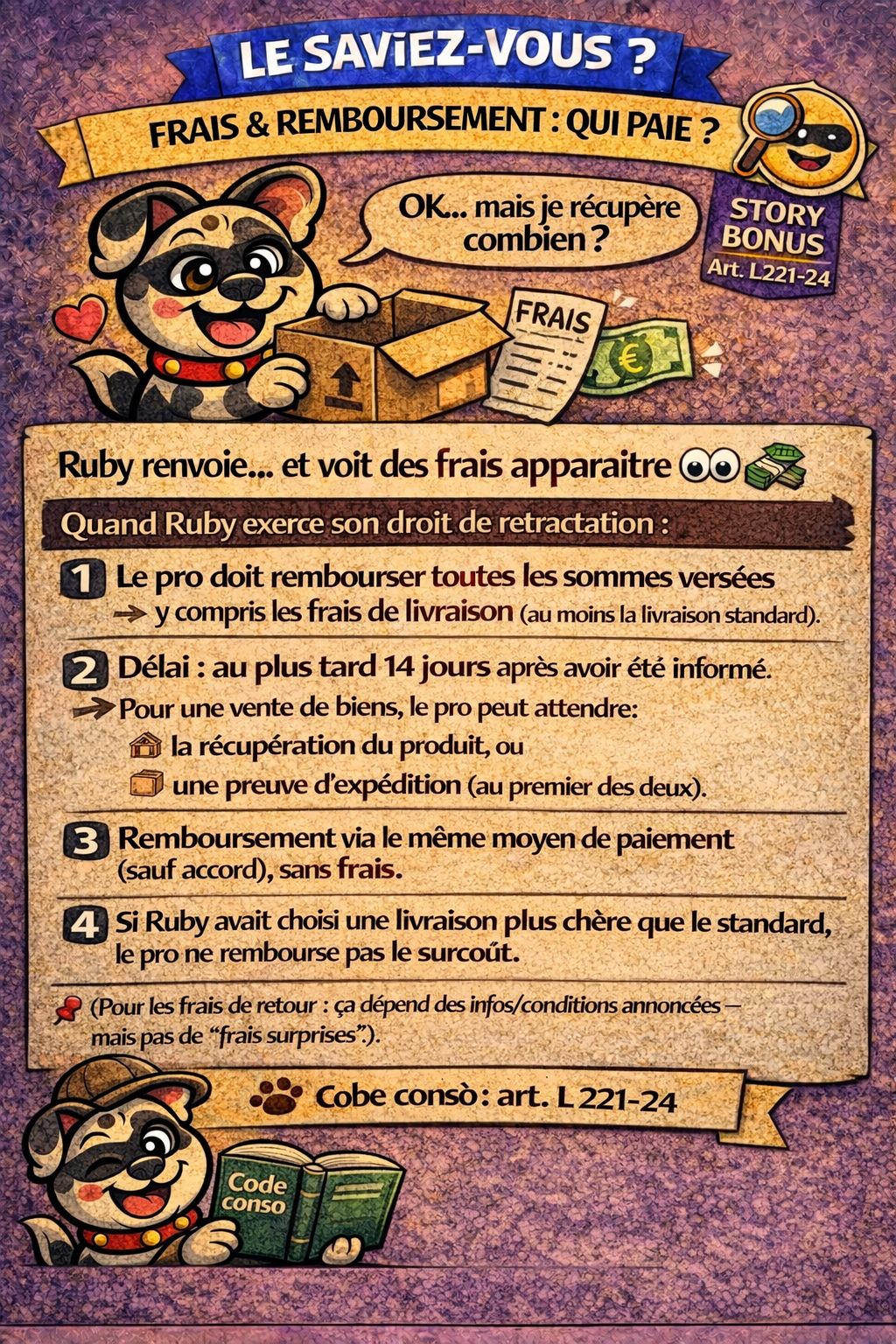 Story Bonus — Frais de retour : qui paie ?