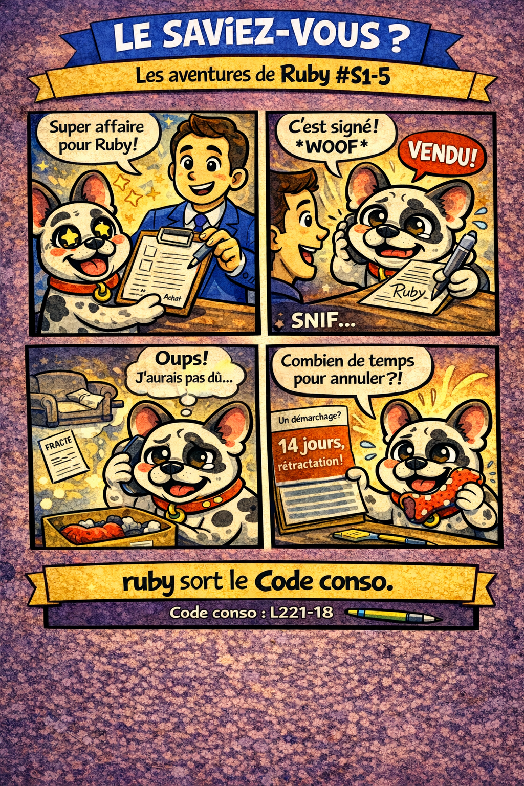 Épisode 5 — Démarchage / hors établissement : se rétracter