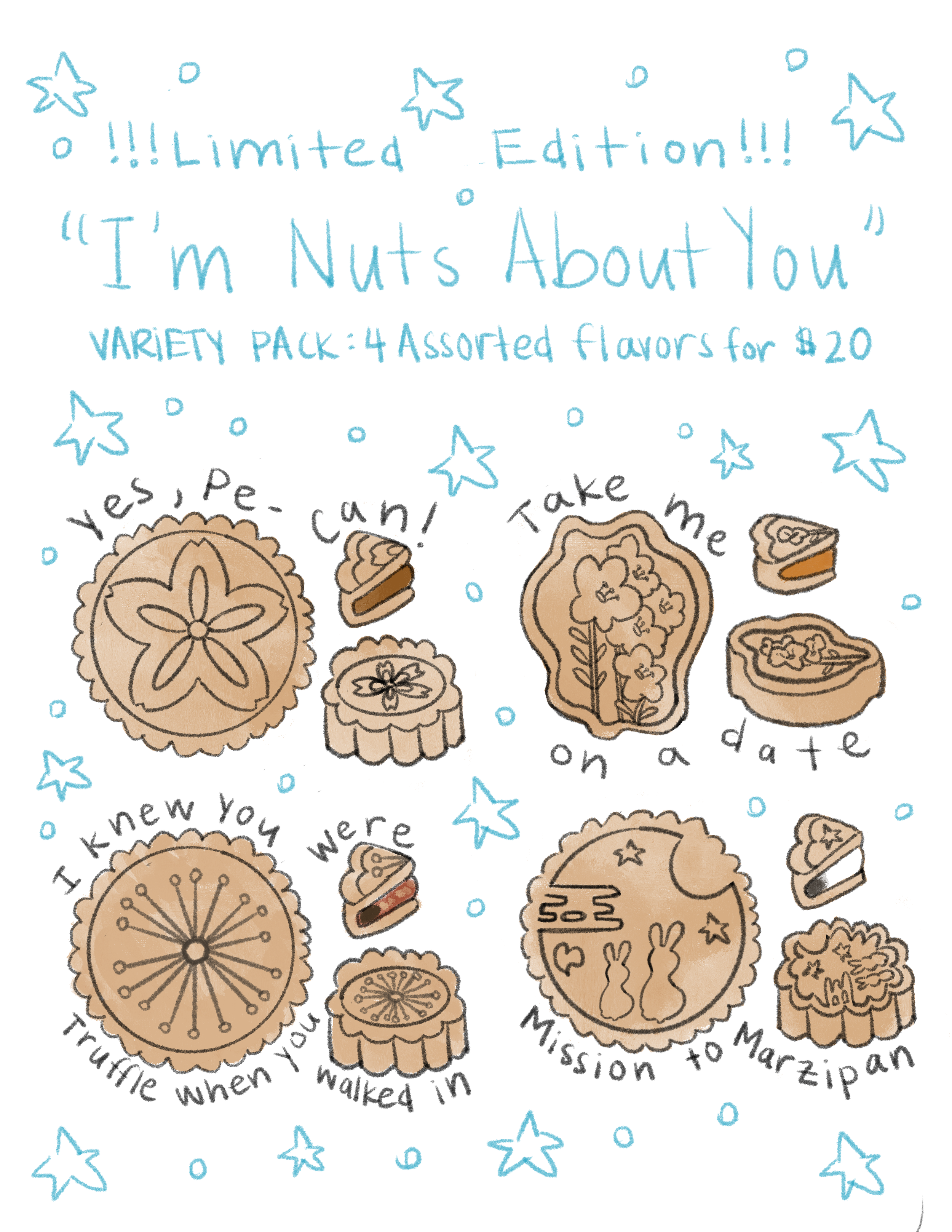 4pc Pack | I'm Nuts About You