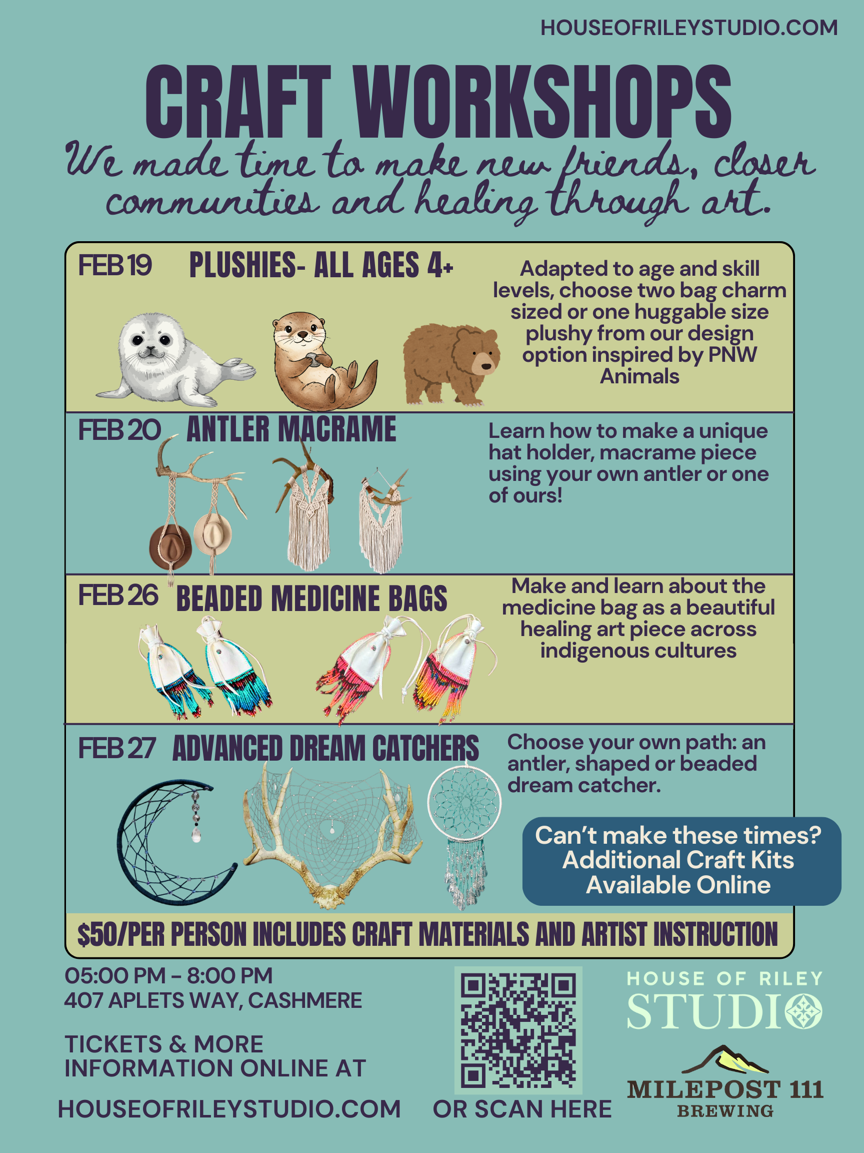 Beaded Medicine Bags Feb26 5-8pm