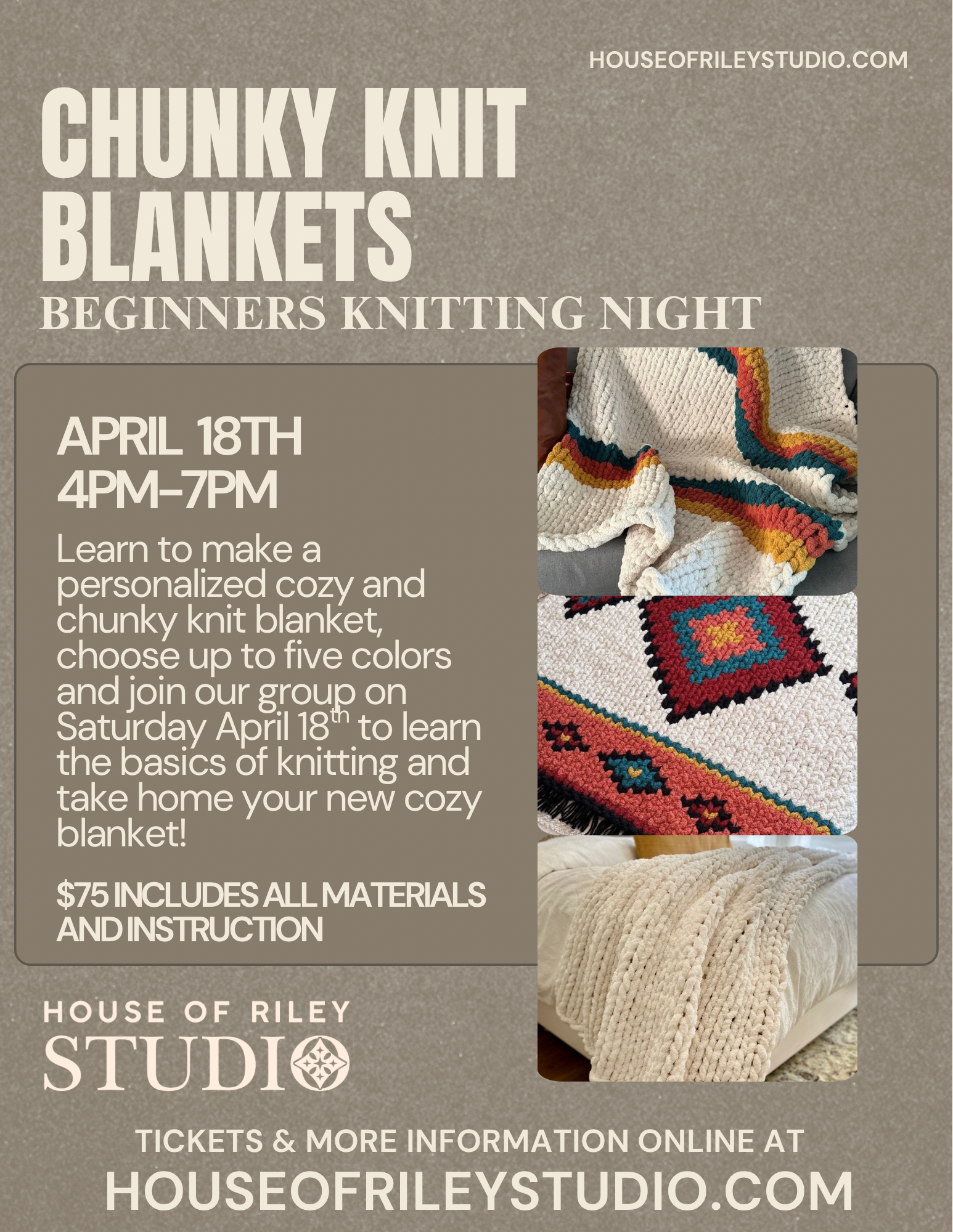 Chunk Knit Blankets Night