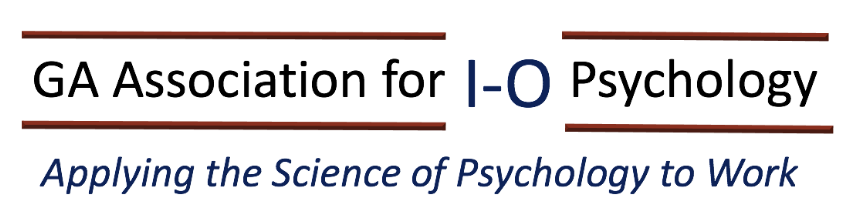 GA Association for IO Psychology with slogan 'Applying the Science of Psychology to Work'