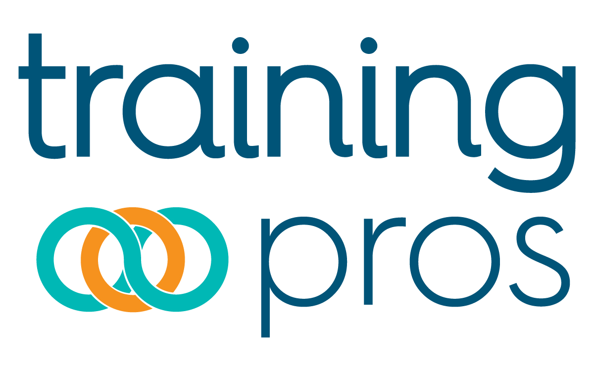Training Pros logo with three overlapping rings in teal and orange colors.