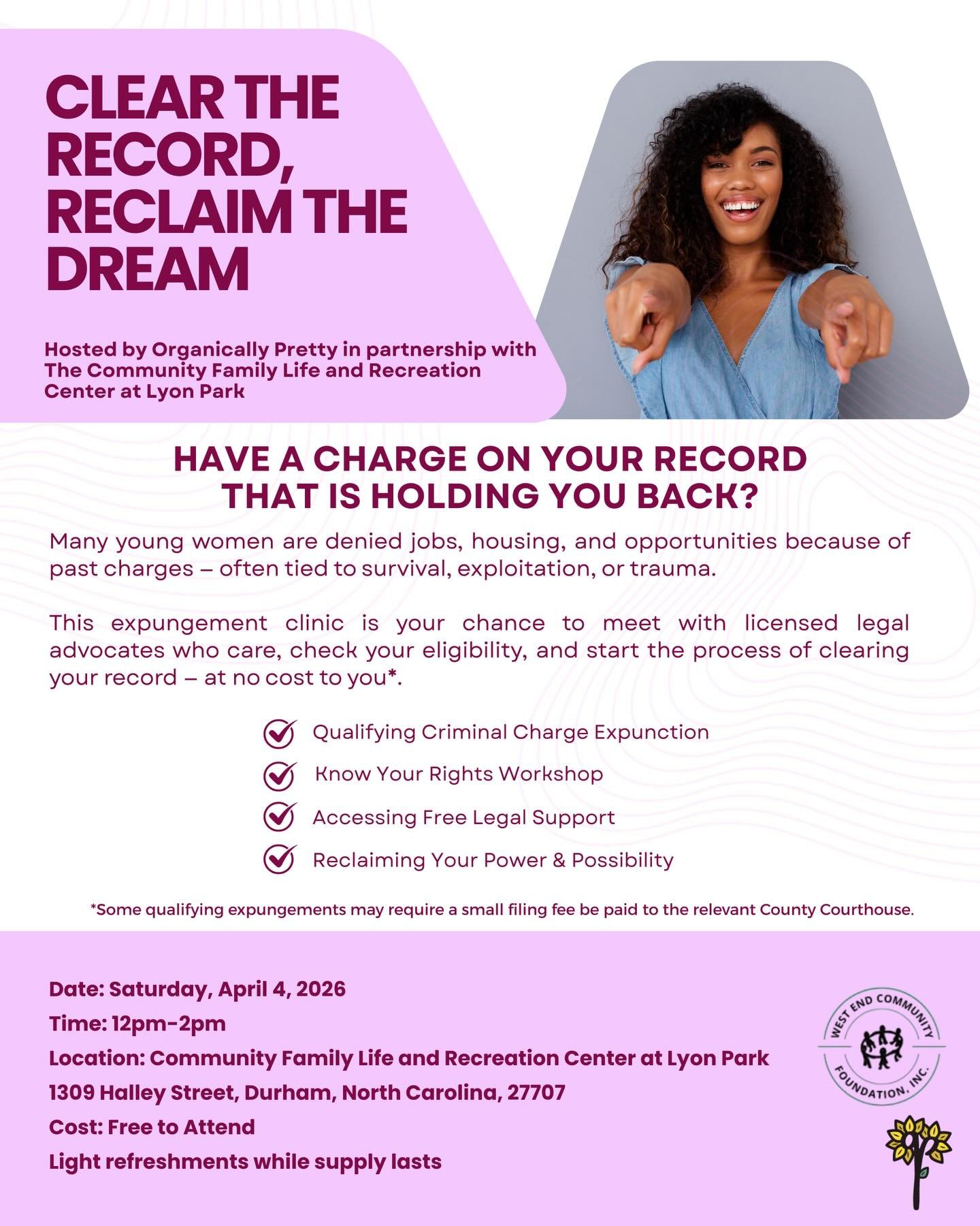 We don&rsquo;t just talk about empowerment and resources, we create access to it.

OP&rsquo;s FREE Expunction Clinic is a step toward clearing past records and opening doors to new opportunities. Because true confidence grows when people are given a 