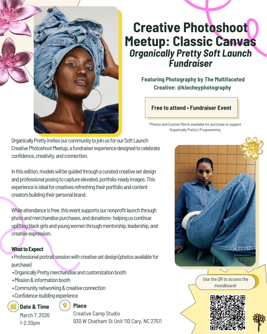 Creative Photoshoot Meetup: Classic Canvas Organically Pretty Soft Launch