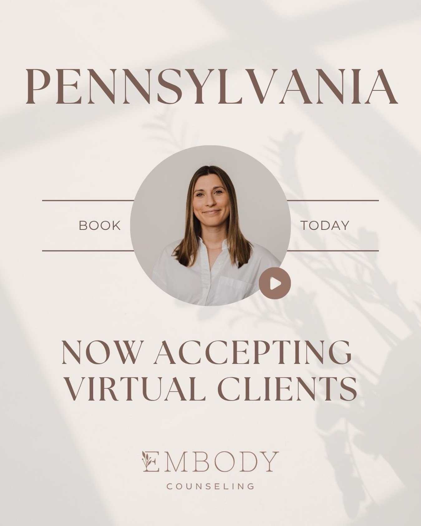 Exciting news! I am now accepting new (virtual) clients in Pennsylvania. 🌿
I work with individuals struggling with eating disorders, body image, mood disorders, and relational challenges. My approach is grounded in compassion, evidence-based strateg