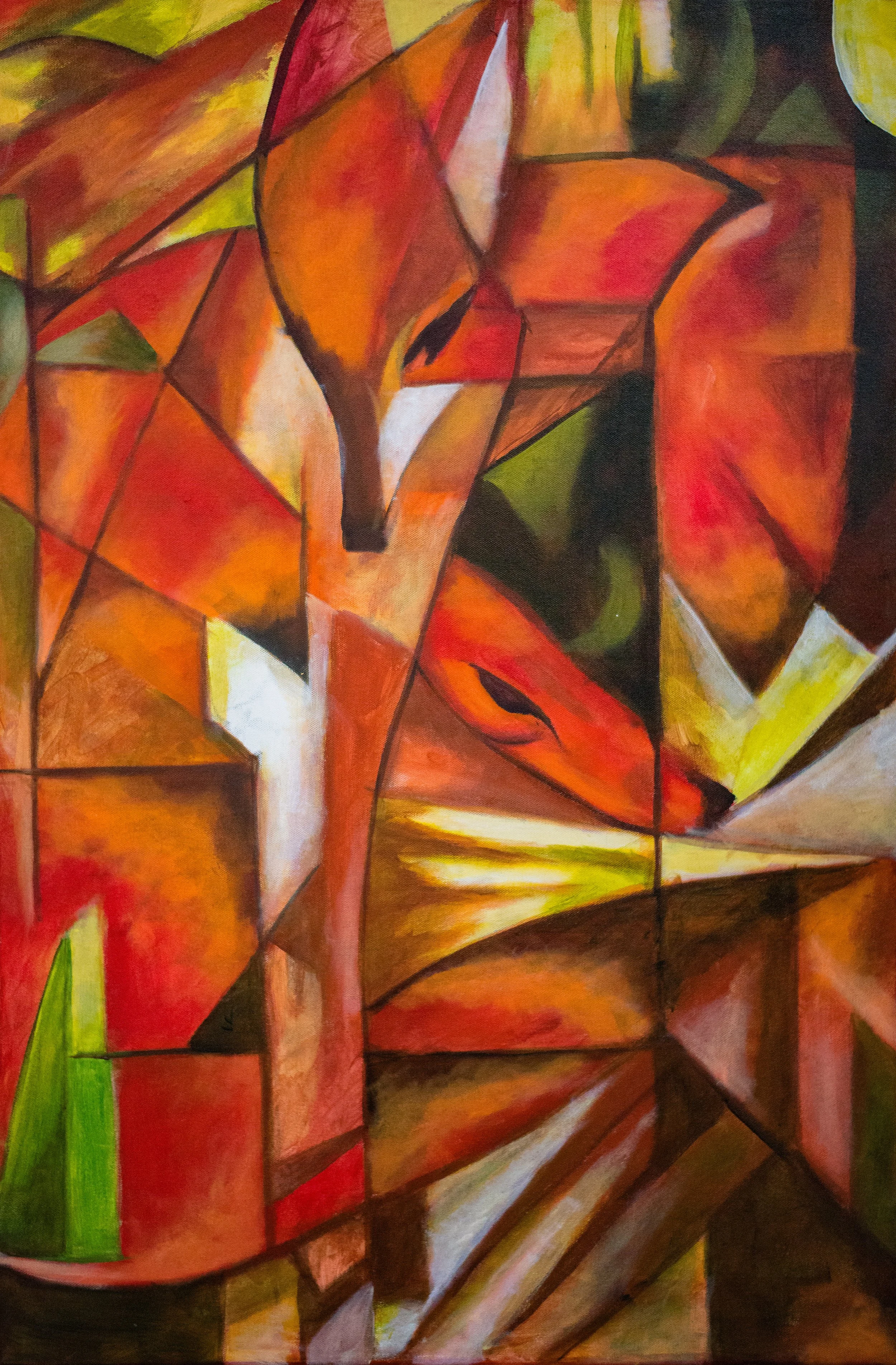Study after Franz Marc, The Foxes (Die Füchse)