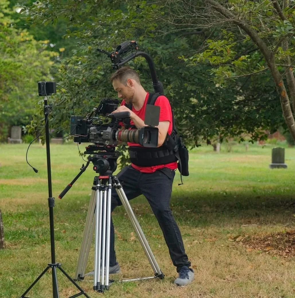 Triangle Production owner, Bryan Croson, operating camera