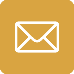 Icon of an envelope on a gold background, representing email or messaging