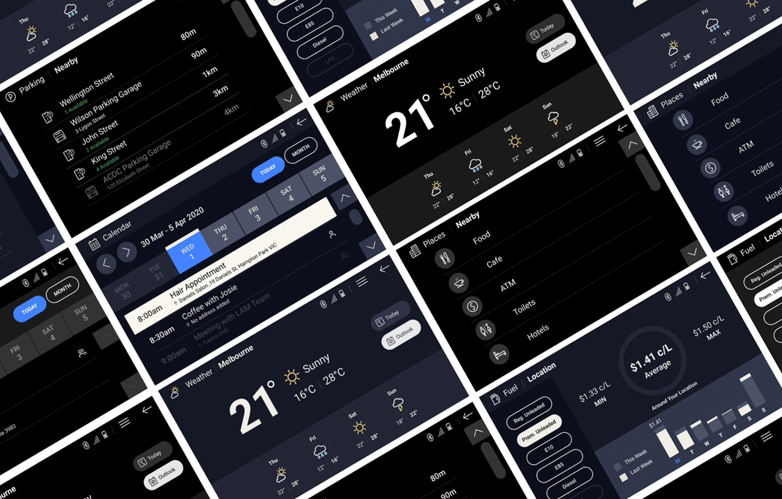 Toyota | Headunit UI Design