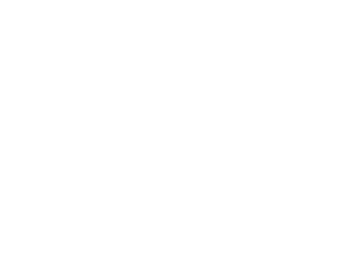A white floral design with five flowers on a black background.