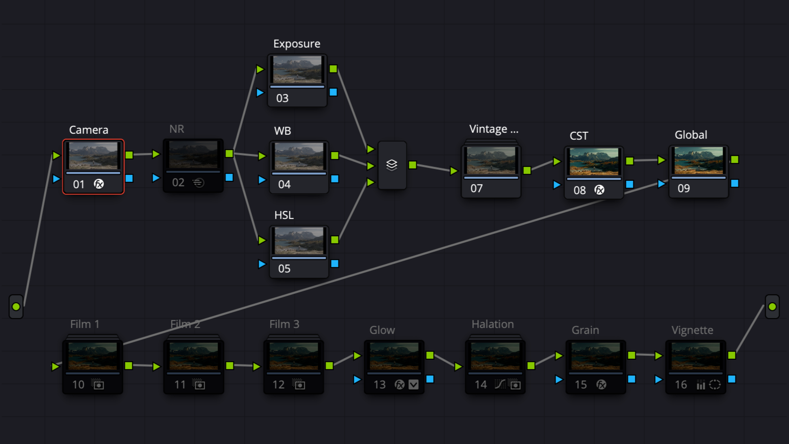 EnduraGrade professional cinematic node structure
