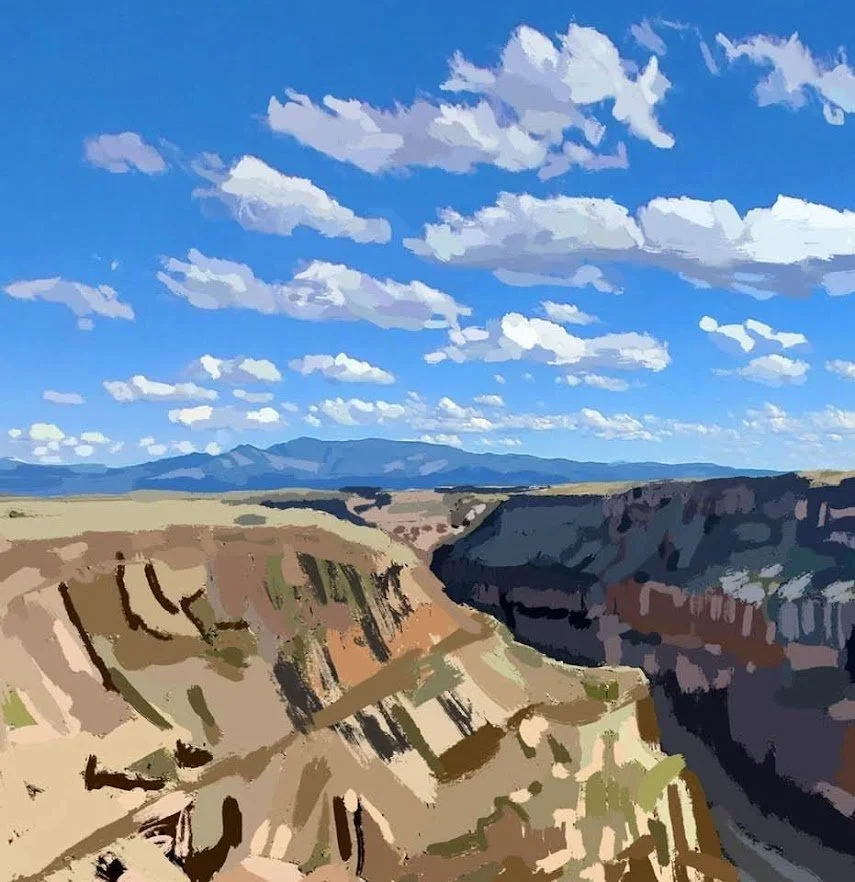 Rio Grande Gorge - 2025 Digital Painting © Kandi Finney Art 