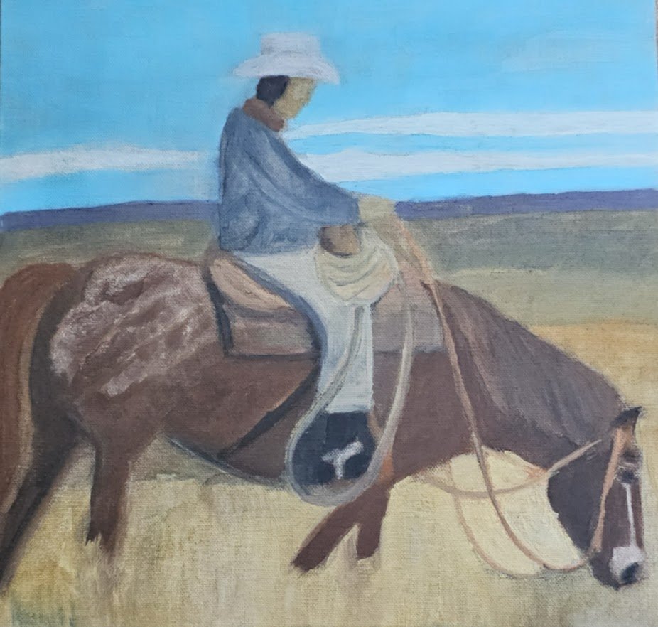 Back in the Saddle Again - 2025 Soft Pastel © Kandi Finney Art 