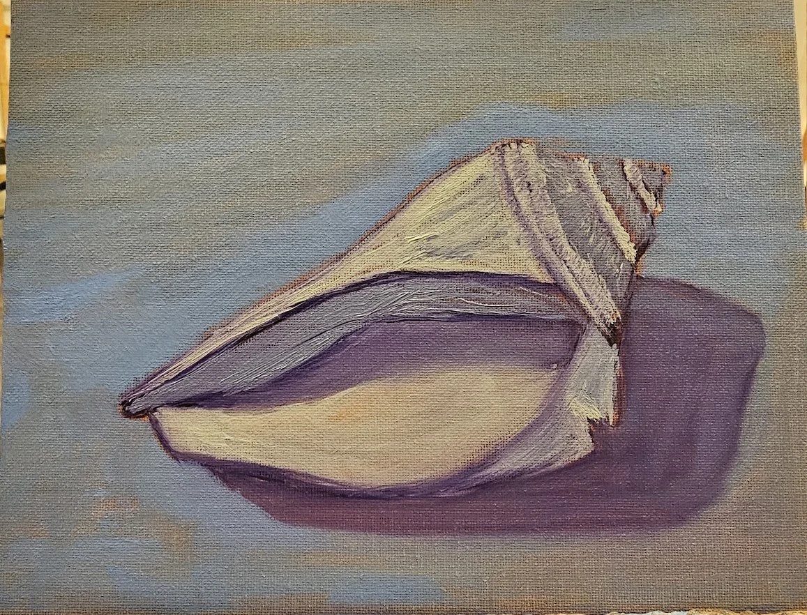Purple Shell - 2025 Oil Painting © Kandi Finney Art 
