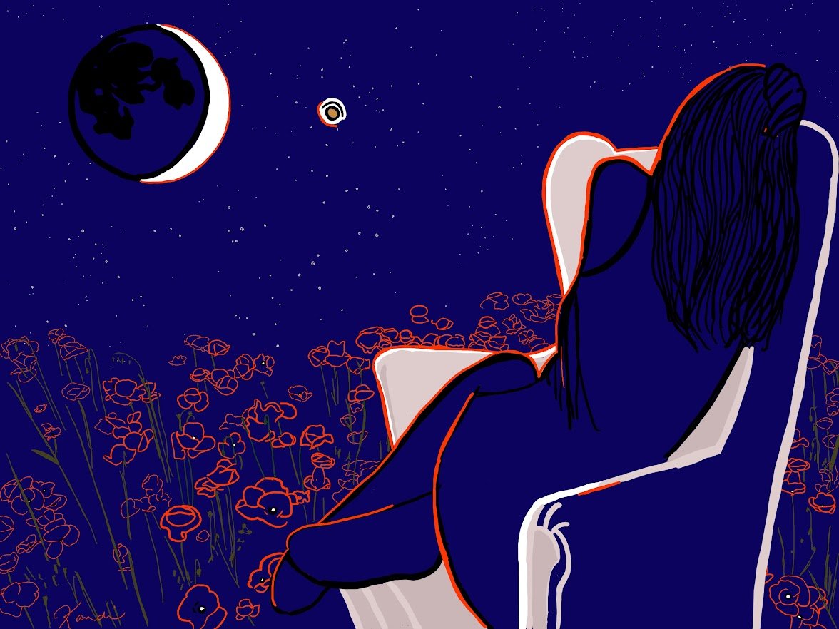 Looking to the Stars - 2025 Digital Painting © Kandi Finney Art 