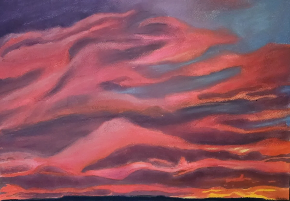 Sunsets Embrace - 2025 Soft Pastel © Kandi Finney Art 