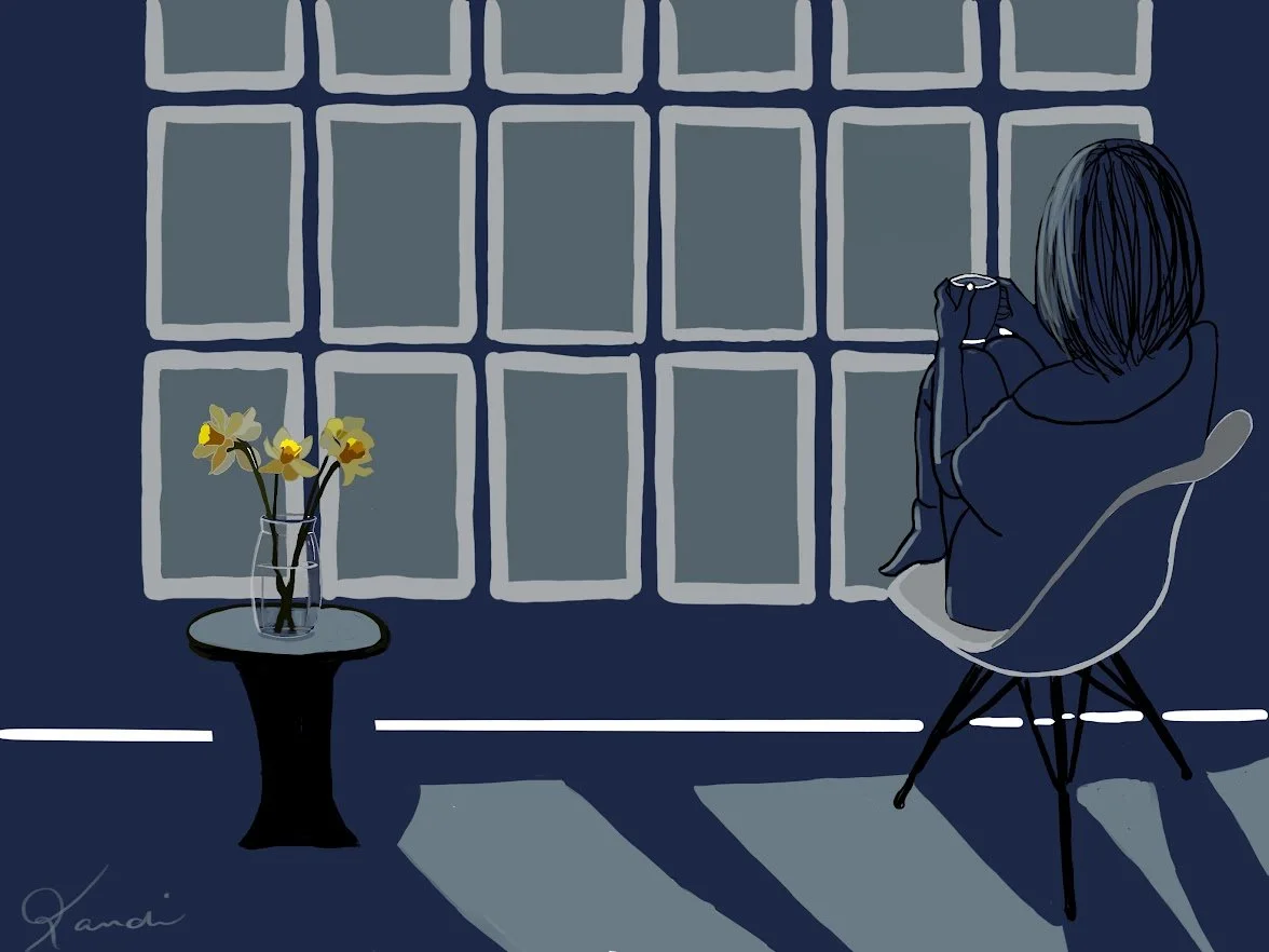 In the Still Blue Hours - 2025 Digital Painting © Kandi Finney Art 