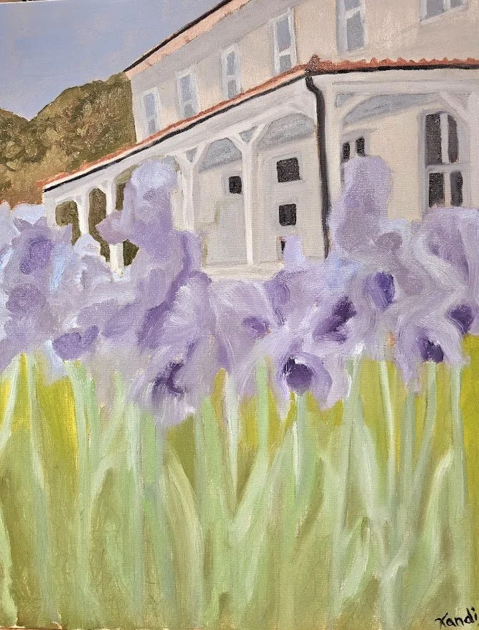 Whispers Through the Irises - 2025 Oil Painting © Kandi Finney Art 