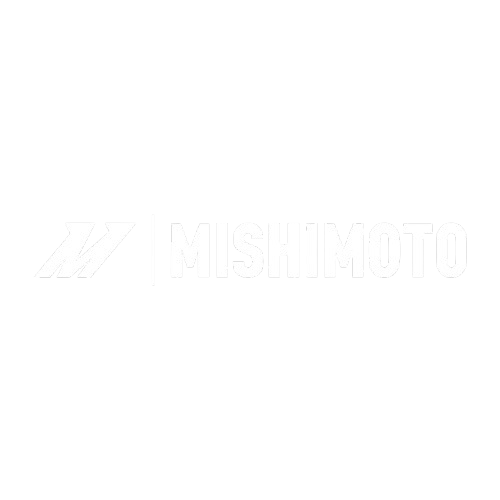 Mishimoto logo with stylized letter M on a black background.