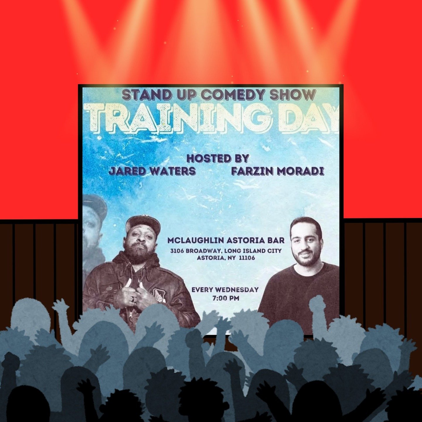 Mid-week slump? Not in Astoria. 🎤🍻

Wednesday night comedy is back at McLoughlin&rsquo;s! We&rsquo;re turning the back room into the neighborhood&rsquo;s best comedy club with @trainingdayycomedyshow hosted by @jaredwaters and @farzinmoradi.

📍 Mc