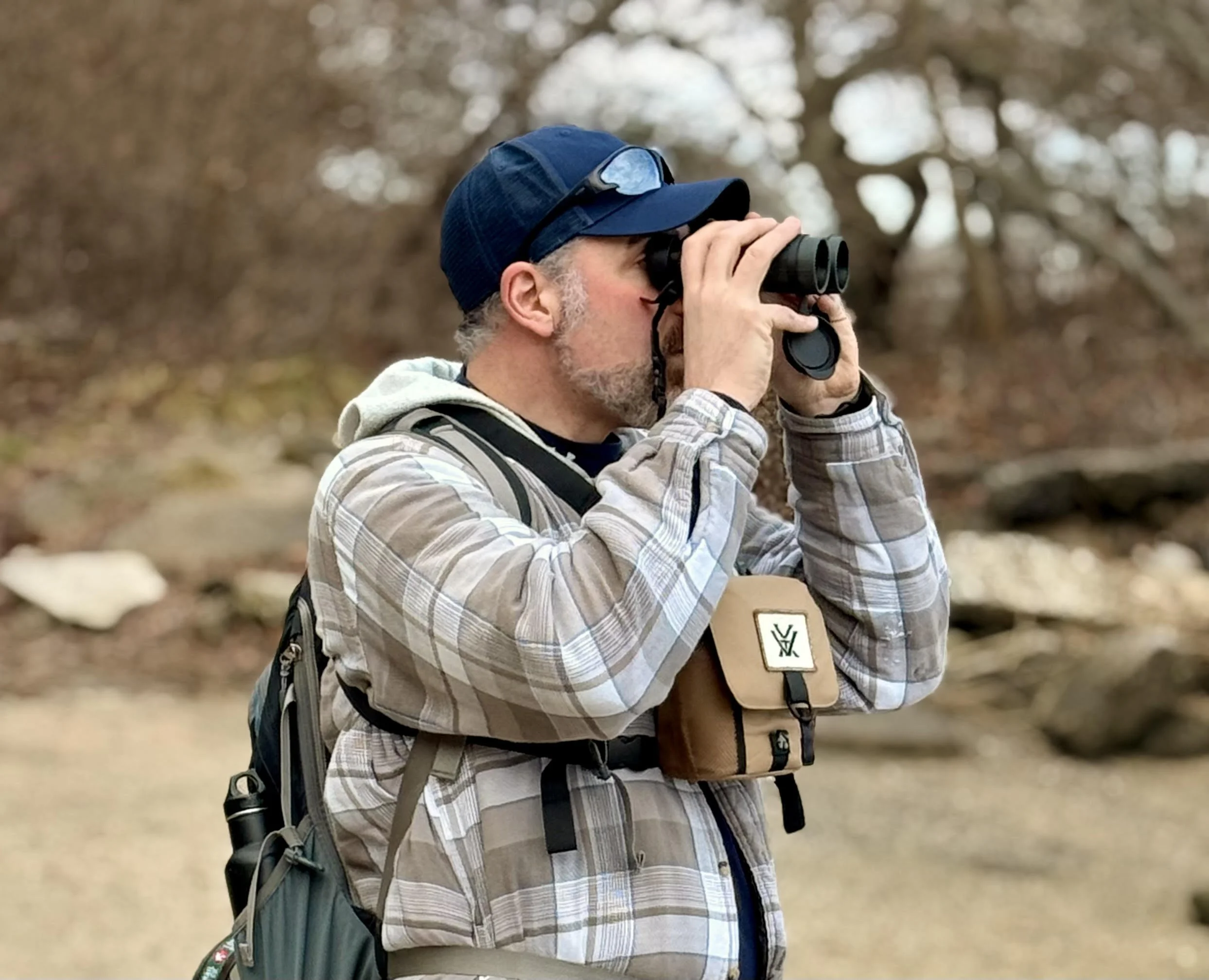 man birding