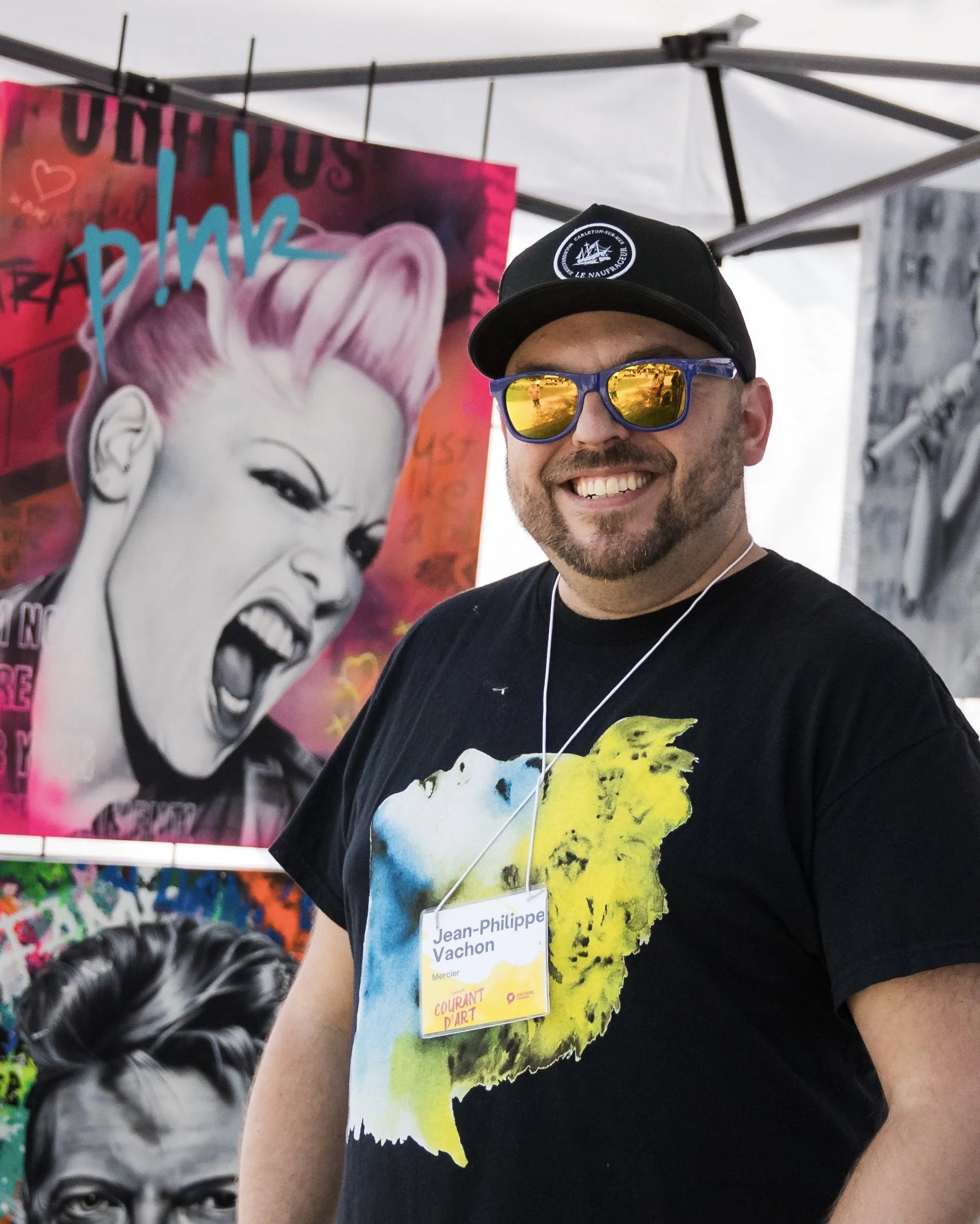 JP Artiste - Jean-Philippe Vachon |
Crédit photo : Picaboo Photographie, gracieuseté de la Ville de Candiac et du symposium Courant d'art, juin 2025.