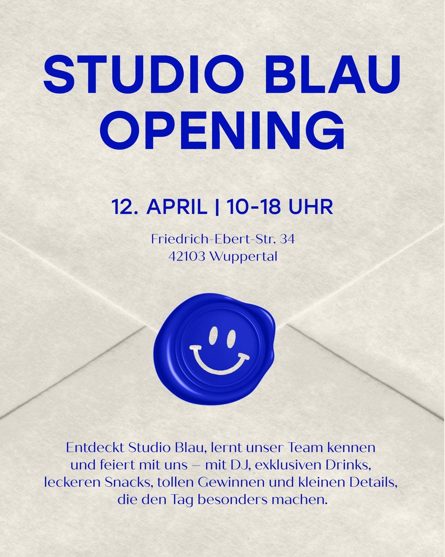 Wir k&ouml;nnen es endlich sagen&hellip;
Studio Blau &ouml;ffnet seine T&uuml;ren! 🩵

Kommt am 12. April zwischen 12 und 18 Uhr vorbei, entdeckt das Studio, lernt unser Team kennen und bekommt ein Gef&uuml;hl f&uuml;r das, was hier in den letzten Mo