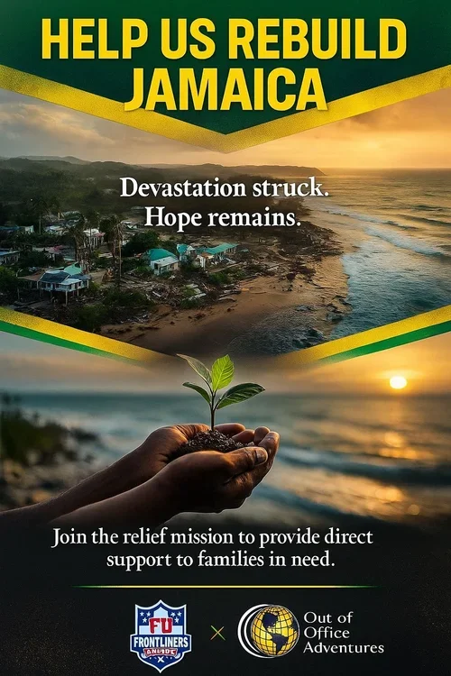 Help Us Rebuild Jamaica

Category: Flyer & Campaign Design / Social Impact
Outcome: Developed a powerful relief campaign visual to support hurricane recovery efforts in Jamaica, balancing urgency and hope to encourage community action and donations.