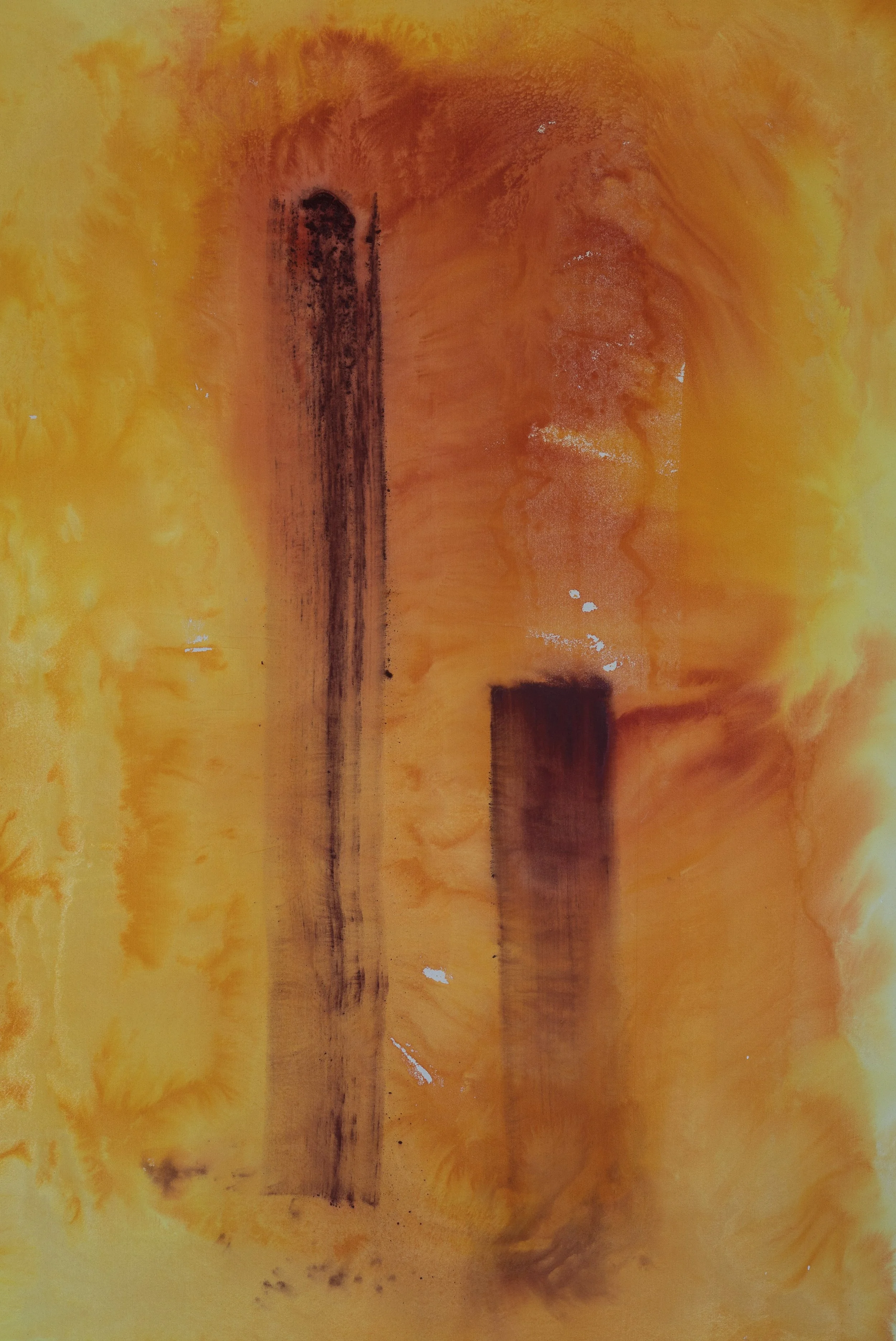 Flux Field
90 x 61 in. (1.5 in. depth)
Medium: Acrylic, iron oxide pigments from acid mine drainage, Appalachian coal, mixed media and other artists colors on stretched canvas
2025