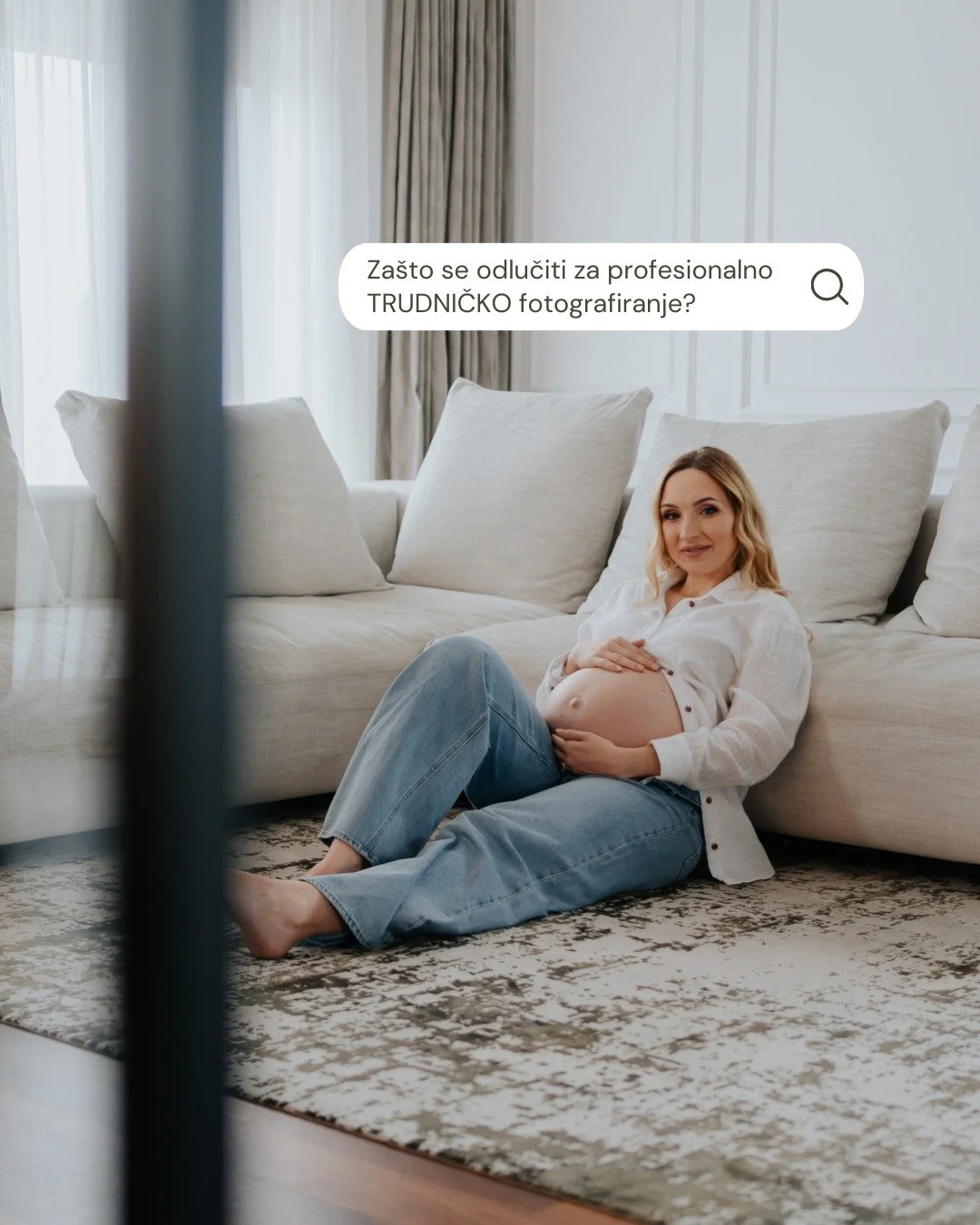 Trudnoća brzo prolazi, ali osjećaji, promjene i povezanost koju tada osjeća&scaron; &mdash; ostaju zauvijek. 🤰⏳

Profesionalno trudničko fotografiranje nije samo &ldquo;fotografiranje&rdquo;. 
To je mali trenutak stajanja u vremenu. Podsjetnik kolik