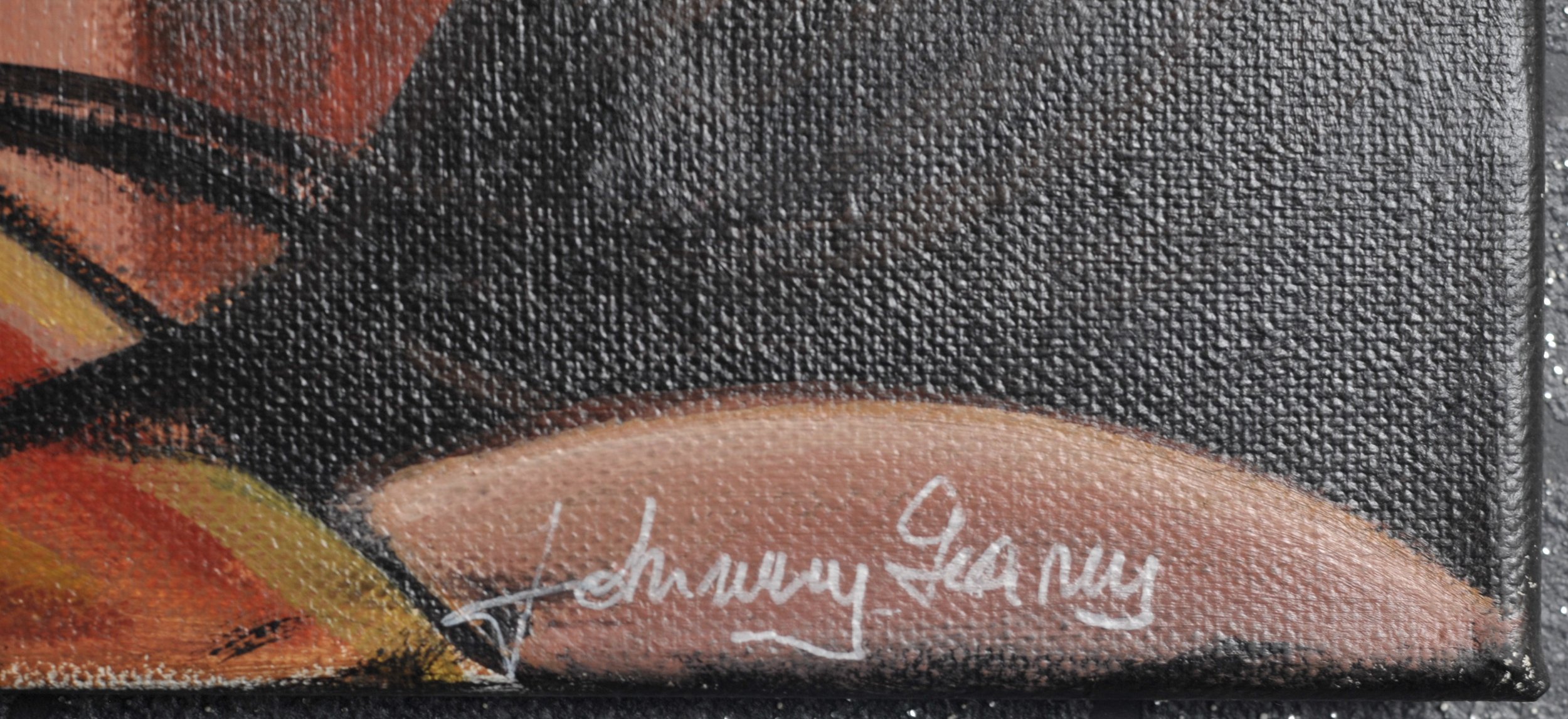 The original acrylic painting "Geometry of Passion" displayed in a modern interior decor.