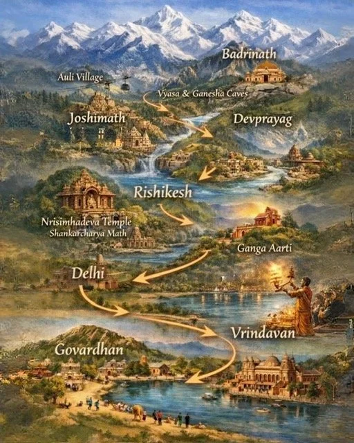 himalaya pilgrimage sacred india liladhar debbie ankit namaste india badrinath rishikesh govardhan bhakti yoga yogis travel india